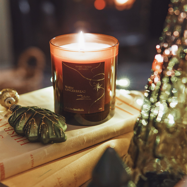 warm gingerbread candle